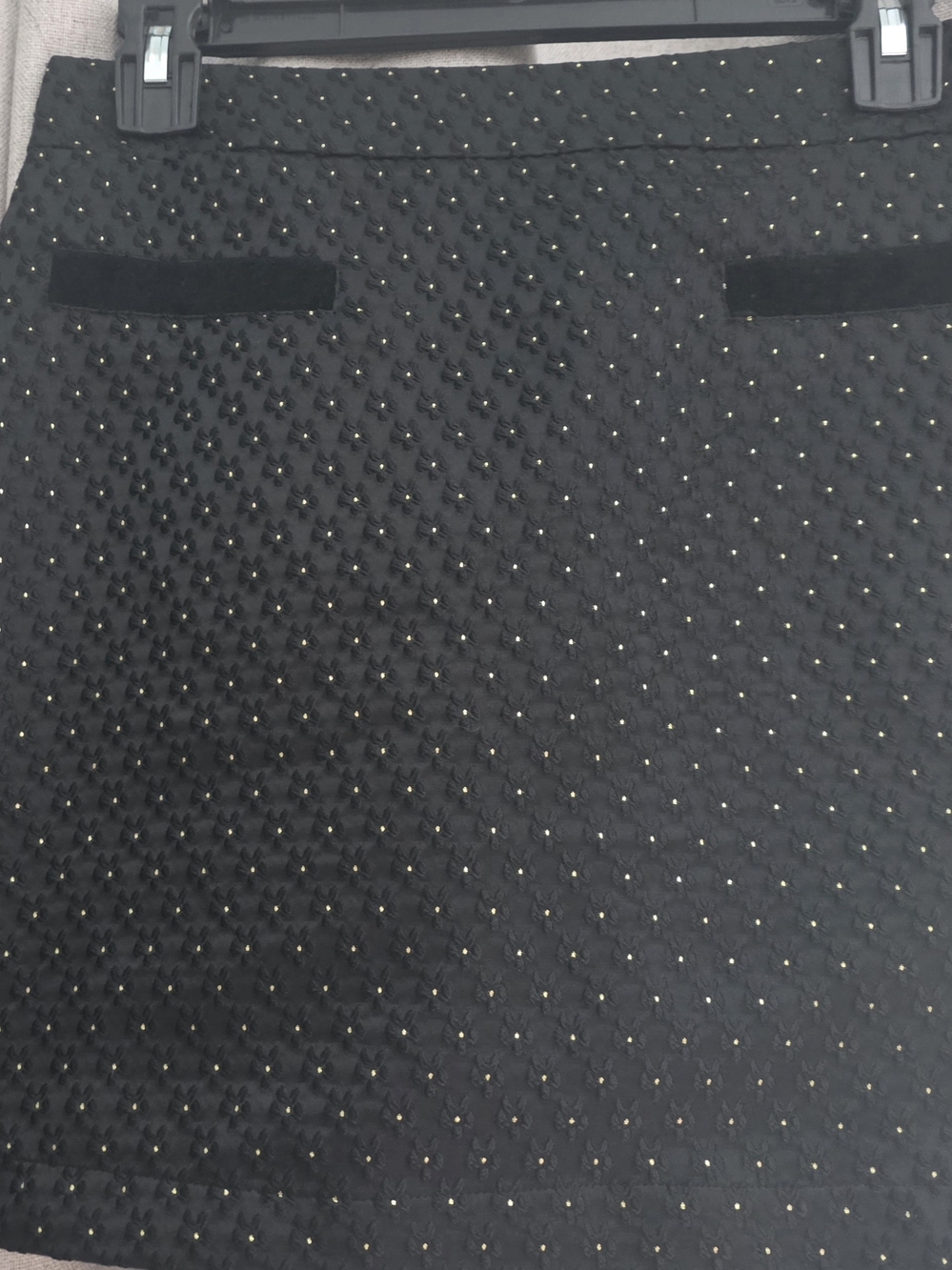 Copper Key Black Studded Pencil Skirt